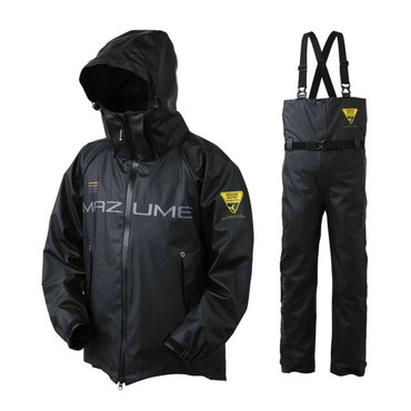 オレンジブルー レインウェア MZRS-884 mazume ラフウォーター レインスーツ ブラック 4L