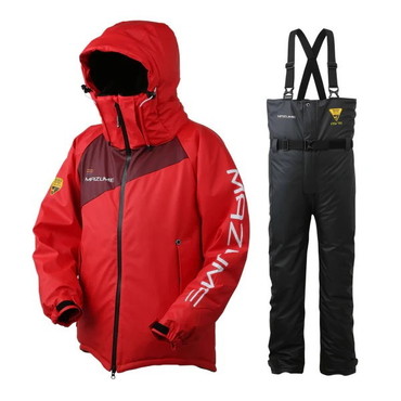 オレンジブルー 防寒服アウター MZFW-885 mazume ラフウォーター オールウエザースーツ レッド 3L