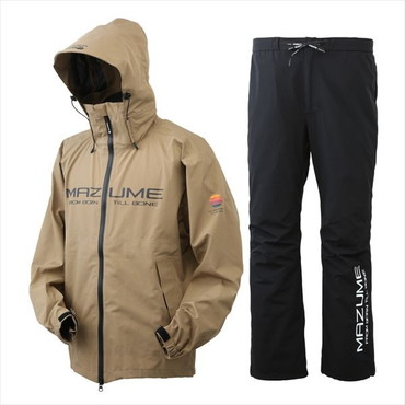 マズメ レインウェア MZRS-889 mazume コンタクトレインスーツ タン LL