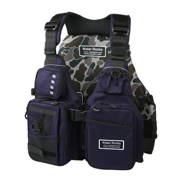 オレンジブルー ライフジャケット WRLV-3156 WR ショートライフベスト ネイビー フリー