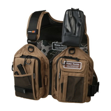 オレンジブルー フィッシングベスト WRGV-6115 WR ゲームフィッシングベスト タン フリー