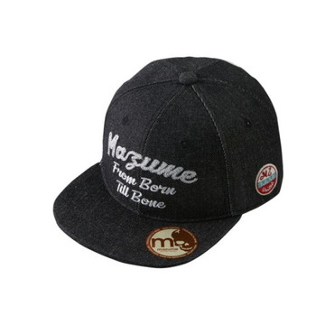 オレンジブルー 帽子 MZCP-947 mazume FLAT CAP デニム ブラック×ブラック フリー
