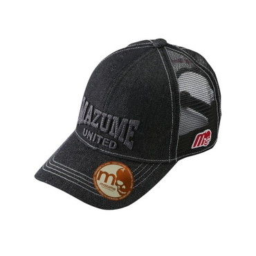 オレンジブルー 帽子 MZCP-948 mazume メッシュデニム CAP ブラック×ホワイト フリー