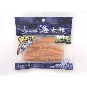 一誠 イッセイ ワーム 海太郎 ジャコバグ 4インチ #047 オレキングロー