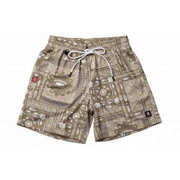 OSP ウェア O.S.P×bassmania ペイズリーショーツLキャメル