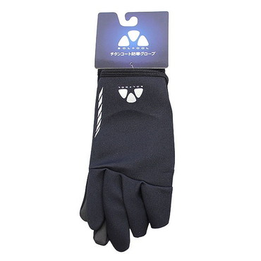 SOLTOOL 防寒手袋 チタンコート防寒グローブ 3本カット ブラック×シルバー/フリー