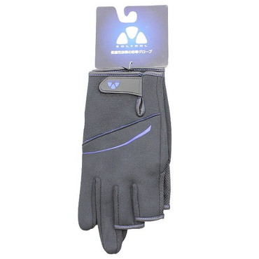SOLTOOL 防寒手袋 ネオプレングローブ 3本カット ブラック×ネイビー/フリー