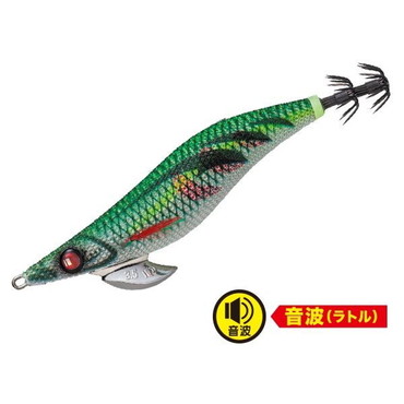 メジャークラフト エギ 餌木蔵ベイトフェザー音波　EBFO-3.5号 #004夜光レッドグリーン(赤)