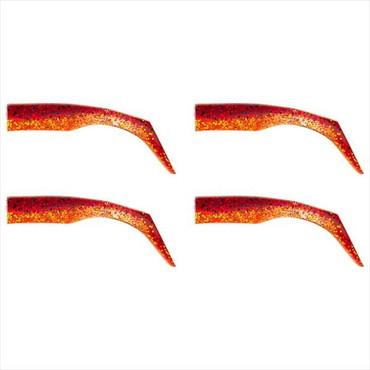 メジャークラフト 浜王シャッドテール HMO-SHAD4/#006レッドゴールド