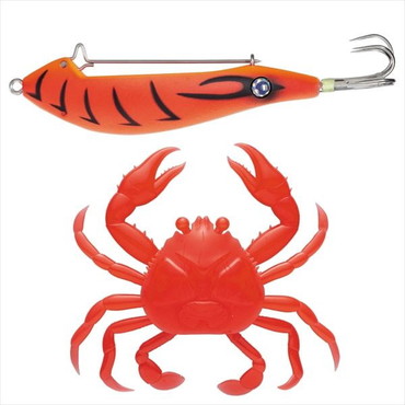 メジャークラフト 仕掛け ぷりぷりタコクラブ TACO-CRAB #001赤エビ(夜光)《ケイムラレッド》