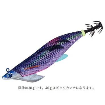 メジャークラフト エギ 餌木蔵ベイトフェザーTR 3.5号 40g ビッグカンナ #6 ケイムラパープル