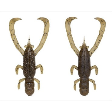 フィッシュアロー ワーム フリリグシュリンプ 2.6インチ #01グリパン