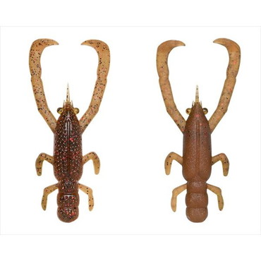 フィッシュアロー ワーム フリリグシュリンプ 2.6インチ #06グリパンレッド/オレンジ