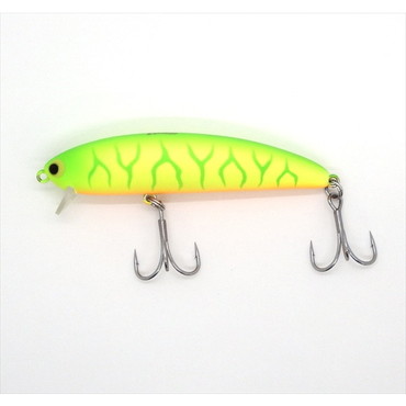 ポジドライブガレージ シーバスルアー スパンクウォーカー90F X665 ライムチャートタイガー