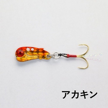 クリアブルー アジコンバイブ 1g 19mm アカキン