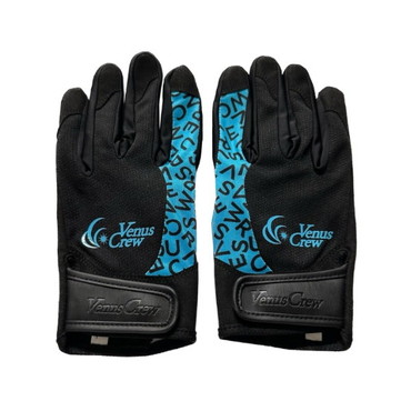 ビーナスクルー 手袋 VenusCrew ジギンググローブ ブラック×ブルー M