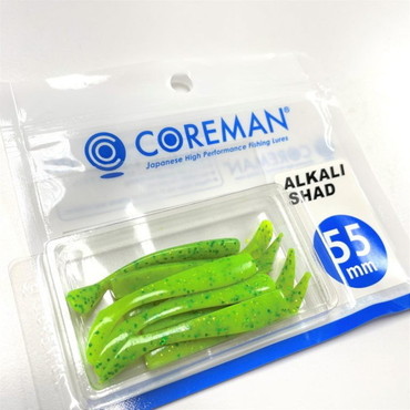 コアマン ワーム アルカリシャッド 55mm #048 パニックグリーン