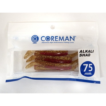 コアマン ワーム アルカリシャッド 75mm #057 アカキン