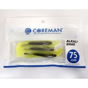 コアマン ワーム アルカリシャッド 75mm #063 チャートベイト