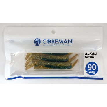 コアマン ワーム アルカリシャッド 90mm #044 イワシゴールド