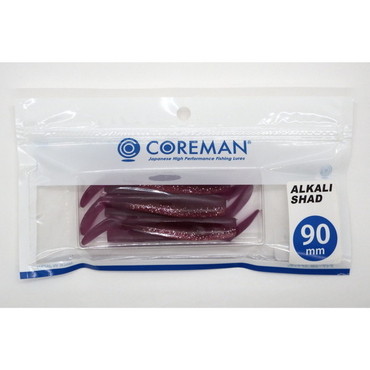 コアマン ワーム アルカリシャッド 90mm #058ケイムラパープルPK