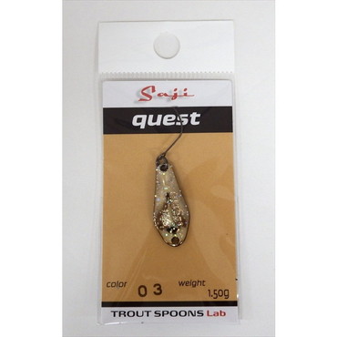 トラウトスプーンラボ スプーン サジ クエスト 1.5g #03 金黒(キンクロ)【即日発送】