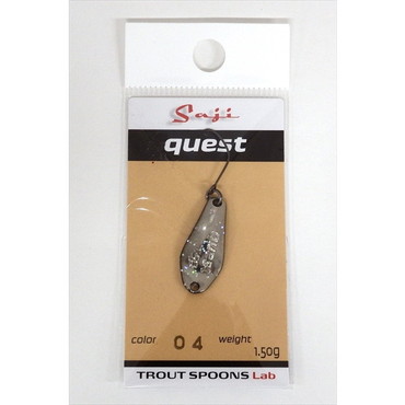 トラウトスプーンラボ スプーン サジ クエスト 1.5g #04 銀黒(ギンクロ)【即日発送】