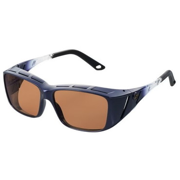 ゼクー 偏光グラス F-2114 OPA ダークネイビーグラデーション ラスターオレンジ