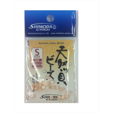 下田漁具 天然貝ビーズ丸型 S ライトピンク