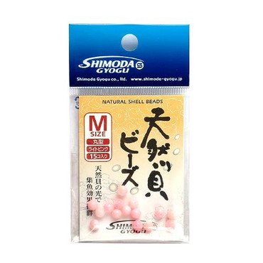 下田漁具 天然貝ビーズ M丸 ピンク