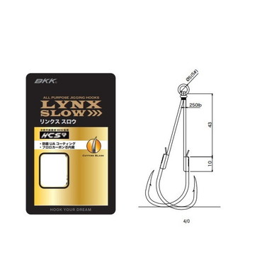 ＢＫＫ アシストフック リンクス スロー ツイン ロング #4/0
