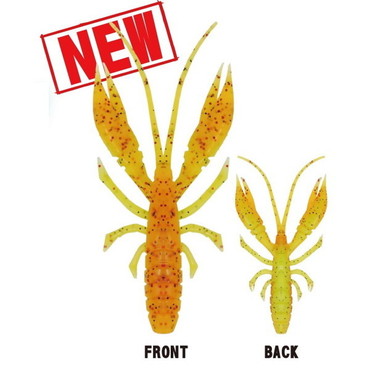 ルーディーズ ワーム ハタ喰い.蝦 3.5インチ パインオレンジ