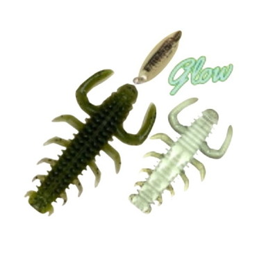 ルーディーズ ワーム ハタ喰い.蟲 2.4インチ イソガニグロー