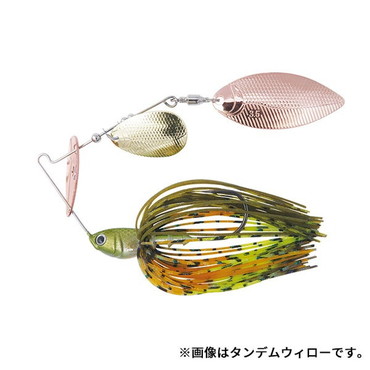 ボトムアップ スピナーベイト バズベイト ビーブル 3/8oz ダブルウィロー ワイルドチャート