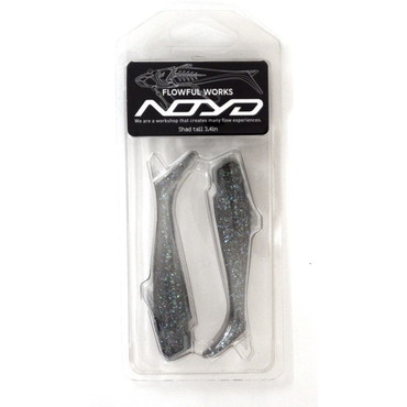 フローフルワークス ワーム ノイド予備ワーム3.4インチ S006 スモークシルバー