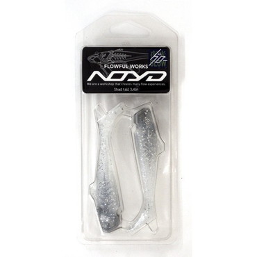 フローフルワークス ワーム ノイド予備ワーム3.4インチ グローシルバー