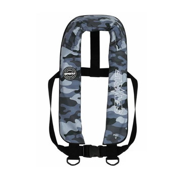 シーウルフ ライフジャケット SW-J-F03 肩掛けライフジャケット グレーカモ フリー ※交換用ボンベキット別売