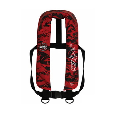 シーウルフ ライフジャケット SW-J-F03 肩掛けライフジャケット レッドカモ フリー ※交換用ボンベキット別売