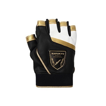 マルキュー 手袋 フィッシンググローブTR-01 5本切り 右手 ブラック/ゴールド 3L