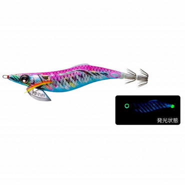 デュエル(DUEL) アオリーQ フィンエース 3.5号 ブルー夜光マーブルピンク