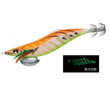 デュエル(DUEL) アオリーQ ロングキャスト 3.5号 ZLOG ゼブラ夜行オレンジ