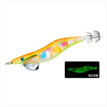 デュエル ヨーズリ エギ アオリーQ 3D 4.0号 03 LMOG 夜光マーブルオレンジ(濁リ潮マスター)