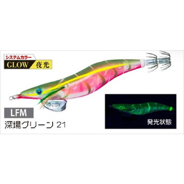 デュエル エギ アオリーQ 3D 3.5号 LFM　深場グリーン２１