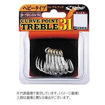 シャウト トリプルフック 231CSカーブポイント トレブル31 6/0