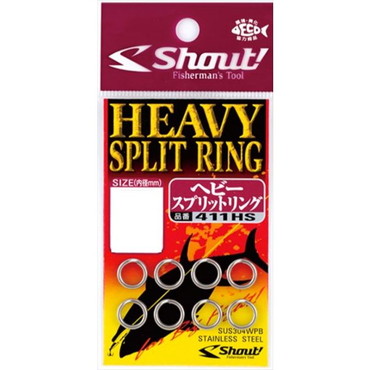 シャウト スナップ・リング 411HS ヘビースプリットリング 3(67LB) 20個入リ