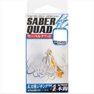 シャウト ルアーフック 214SQ サーベルクアッド L(2/0) 4本入リ