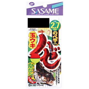 ささめ針　Ｈ－１００　ハゼ玉ウキ２．７ｍ　７号１