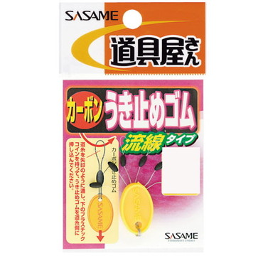 ＳＡＳＡＭＥ　Ｐ－２０３　道具屋　カーボンうき止めゴム（流線）　Ｌ