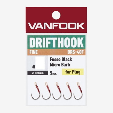 ヴァンフック シングルフック ドリフトフック FINE フッ素ブラック#8