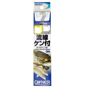 オーナー　OH流線ケン付(糸付)　白　6号-1.5